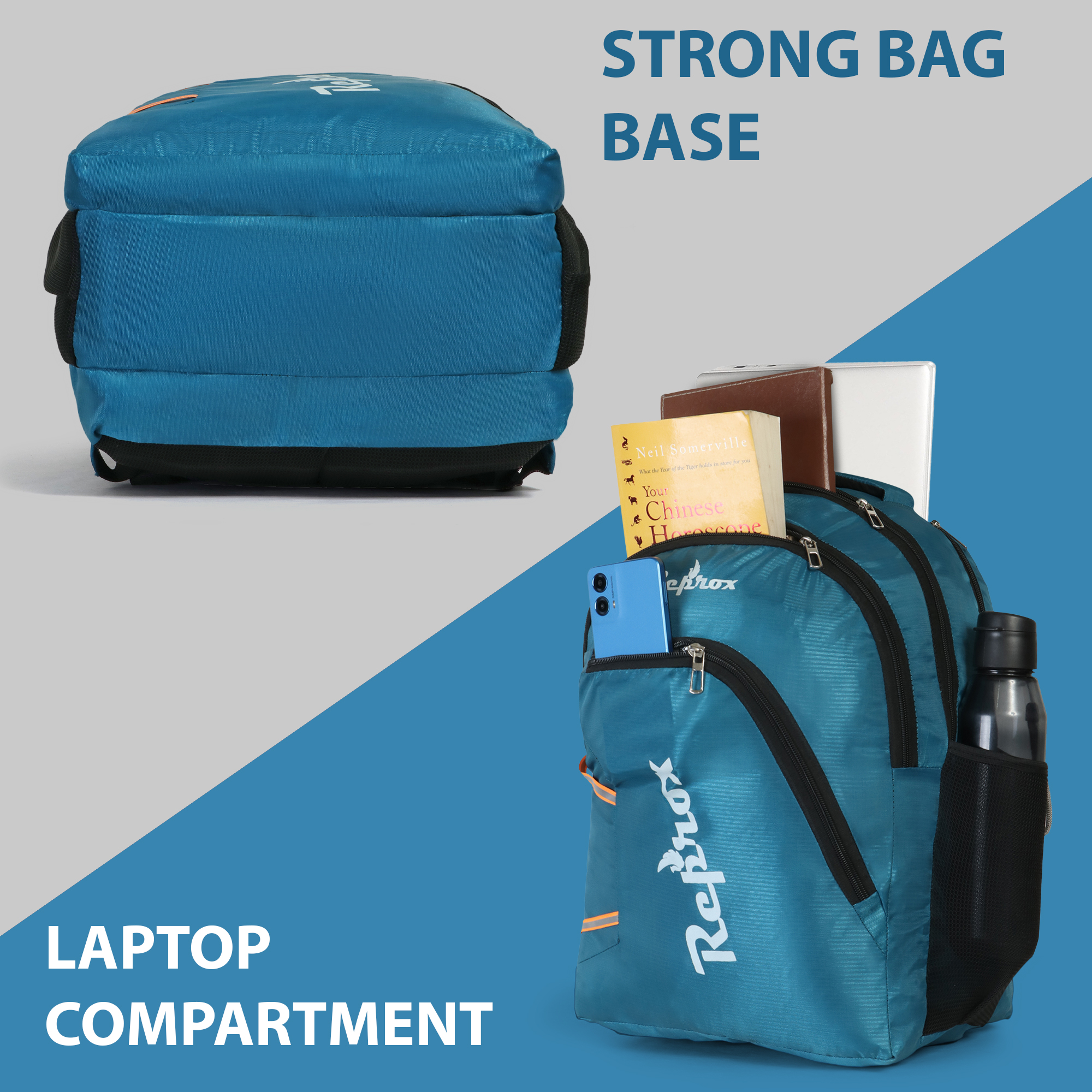 School Bamboo Cyan Bag